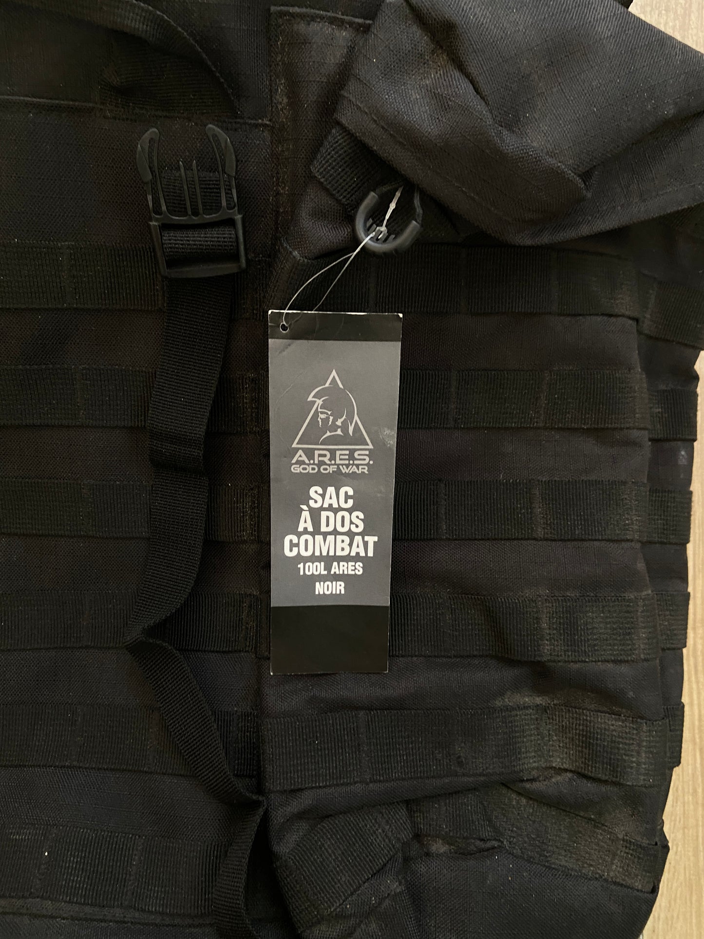 SAC À DOS COMBAT 100L NOIR - ARES NEUF